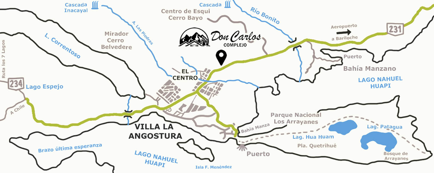 Mapa de Villa La Angostura